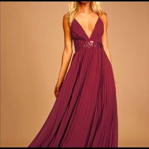 Lulus Burgundy Love You Forever Maxi Dress